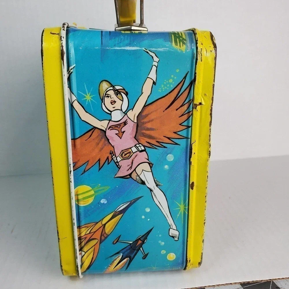 Battle Of The Planets Cartoon Superheros Vintage 70s Metal Lunchbox -No Thermos
